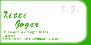 kitti goger business card